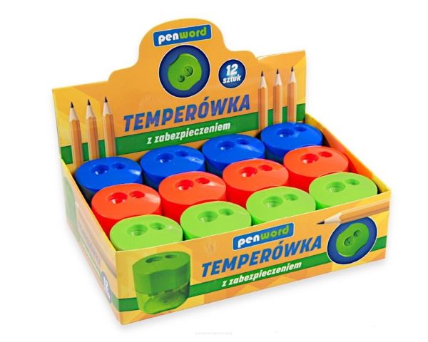 Temperówka podwójna z zabezpieczeniem i pojemnikiem TS-11 Polsirhurt