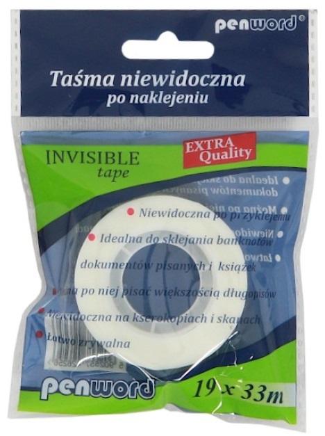 Taśma klejąca niewidoczna Invisible 19x33m Polsirhurt