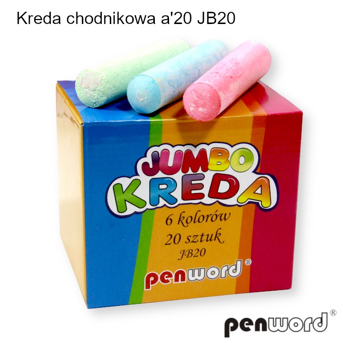 Kreda chodnikowa (20) jumbo w tekturowym opakowaniu Polsirhurt