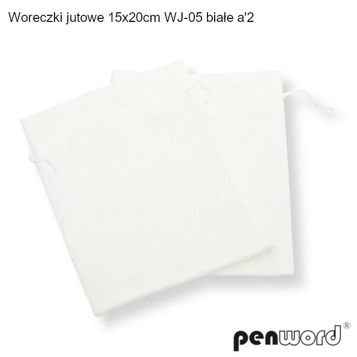 Woreczki jutowe 10x20cm WJ-05 Białe (2) Polsirhurt