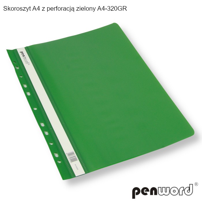 Skoroszyt wpinany A4 A-320 PVC zielony Polsirhurt