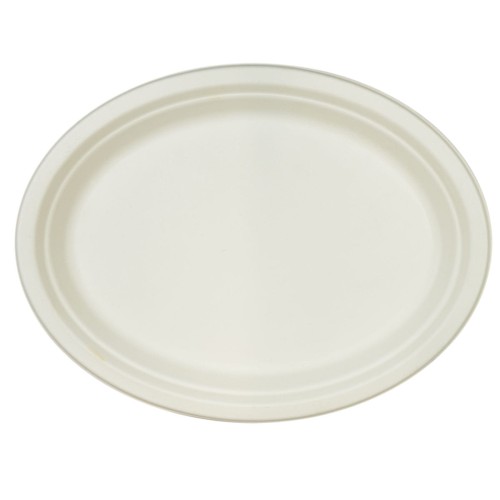 Talerze owalne 26x19cm.-trzcina cukrowa (6szt) KG9755 Arpex