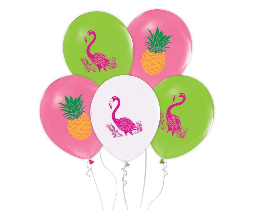 Balony flamingi i ananasy (5szt) GZ-FLA5 GoDan