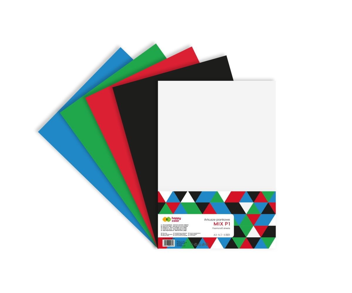 Arkusze piankowe A3 (5) mix A1 Happy Color HA 7130 3040-MIXAP1