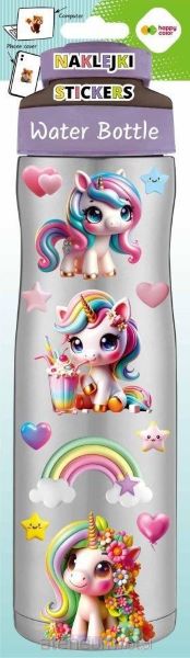 Naklejki na butelkę - Sweet Unicorns 83x286mm Happy Color HA 4211 8328-KP03 GDD