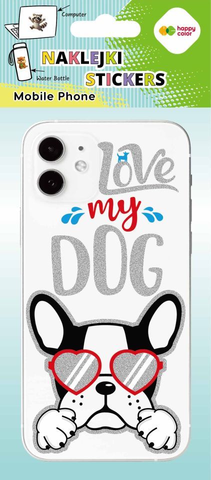 Naklejki na telefon - Love Dog 90x205mm Happy Color HA 4212 9020-KA02 GDD