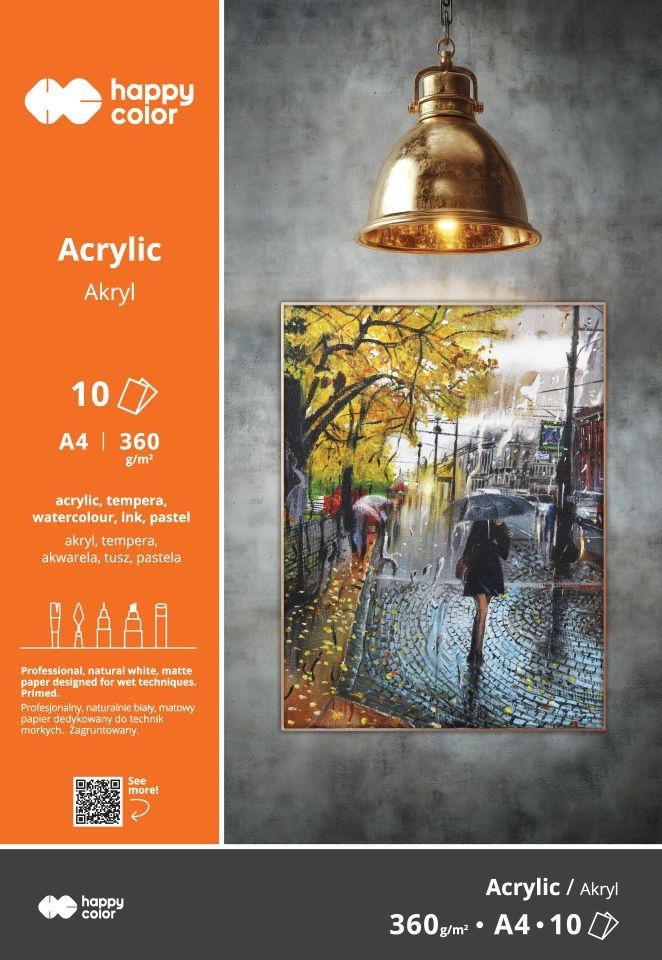 Blok do akrylu A4/10 360g Art Happy Color HA 7836 2030-AA10 GDD