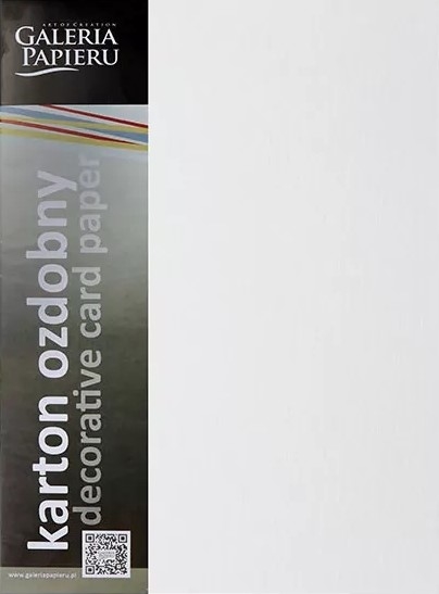 Karton ozdobny A4 20 arkuszy Pacific biały Argo 200g