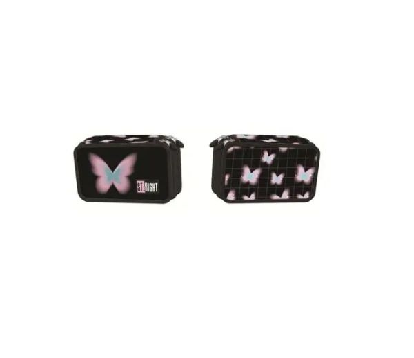 Piórnik podwójny z wyposażeniem Stright PC-04 Pastel Butterfly 697029 Majewski