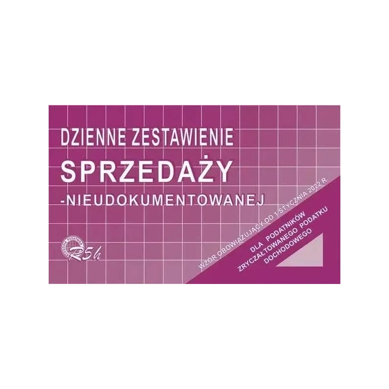 Dzienne zestawienie sprzedaży nieudokumentowanej MiP R05-H 1/3 A4