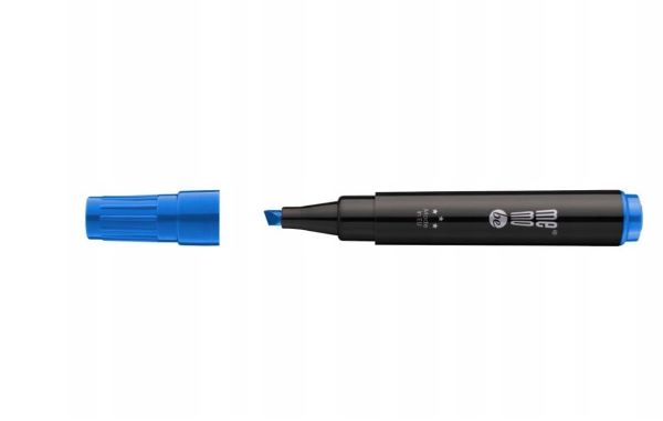 Marker permanentny M201 MemoBe ścięta końcówka 1-4mm niebieski