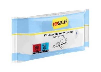 Chusteczki nawilżane Sensitive Topseller 72 szt.