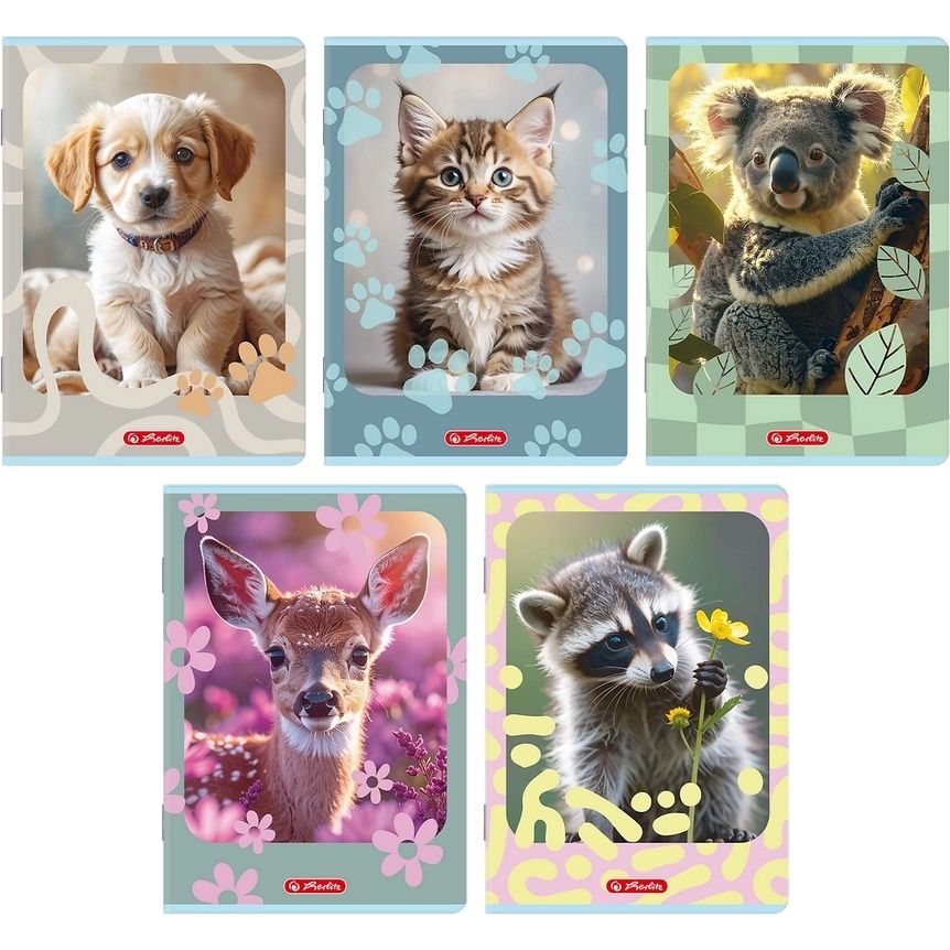 Zeszyt A5/16k kratka Animals 400206374 Herlitz