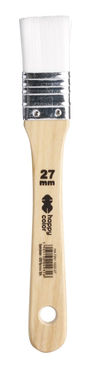 Pędzel hobby biały nylon, płaski 27mm Happy Color HA 7251 1022-27