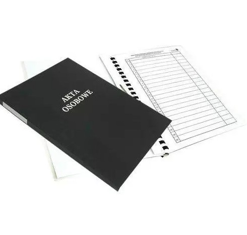 Teczka do akt osob. A4 ABCD bez treści Warta czarna 1824-339-009 bind. wewnętrzna
