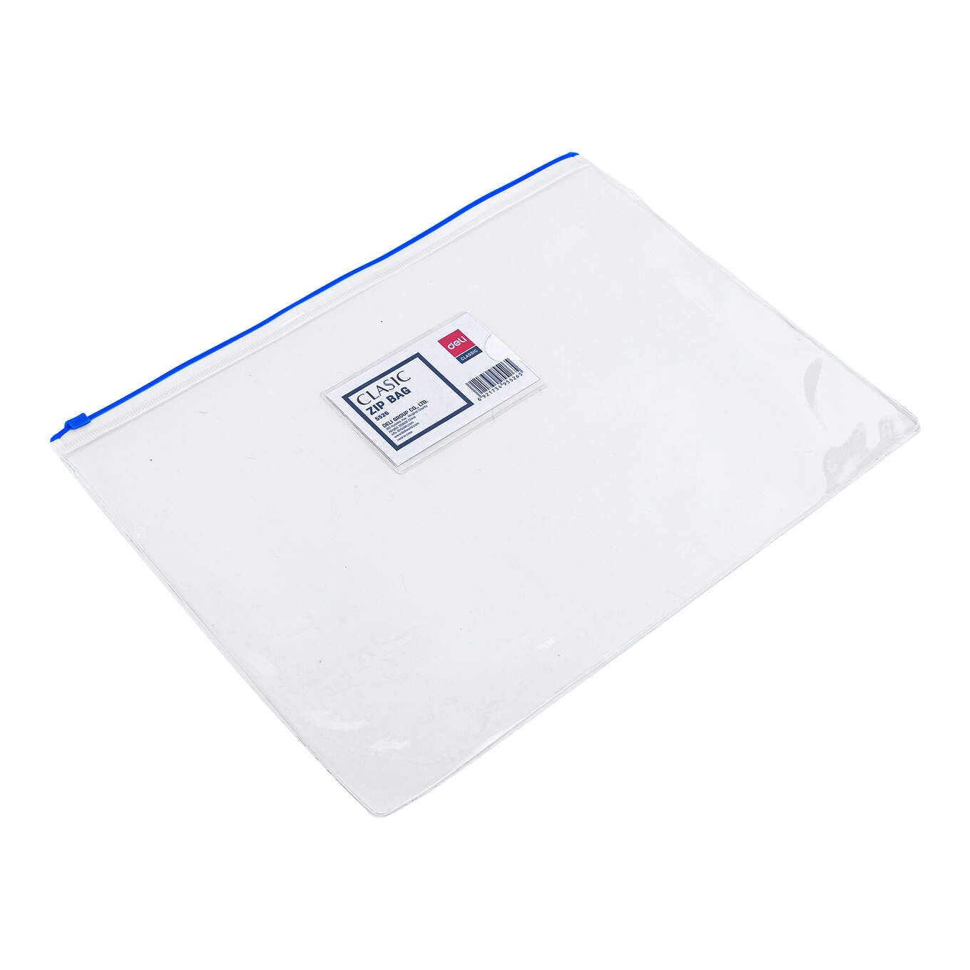 Teczka na suwak PVC A4 niebieska Deli E5526_BLUE