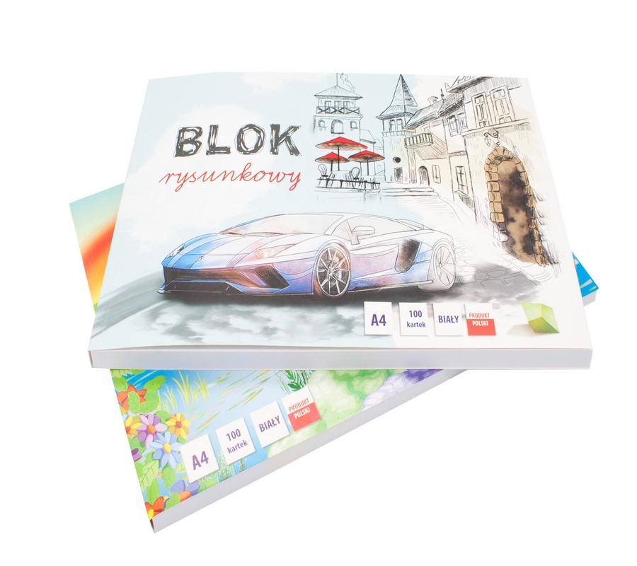 Blok rysunkowy A4/100k biały Kreska