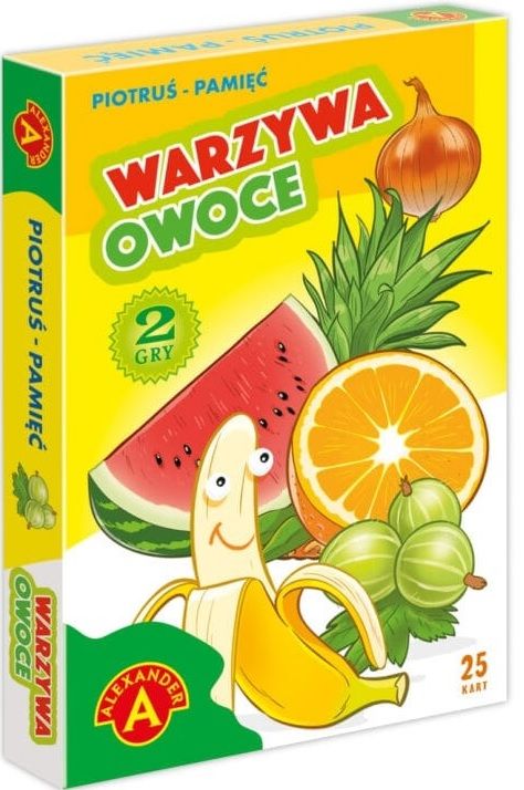 Karty Piotruś+Pamięć Warzywa Owoce Alexander