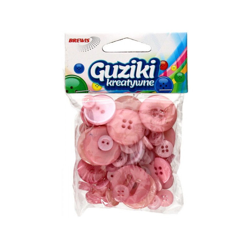 Guziki 40g GU5 różowy BREWIS
