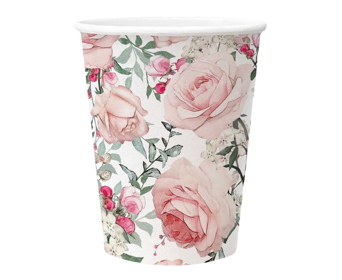 Kubki papierowe 0,25l Gorgeous Roses 8szt PC8001900 PAW
