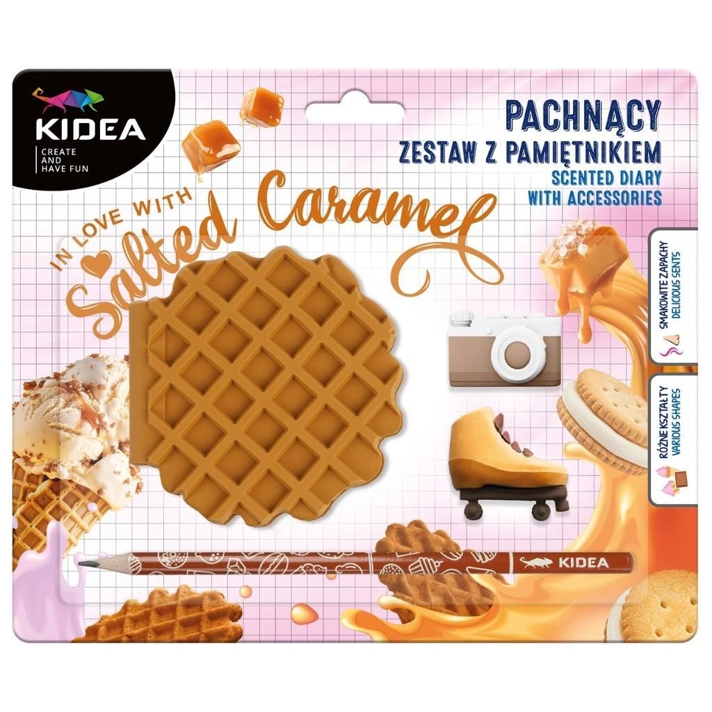 Pachnący pamiętnik z akcesoriami Słony karmel Kidea PPAGKA Derform