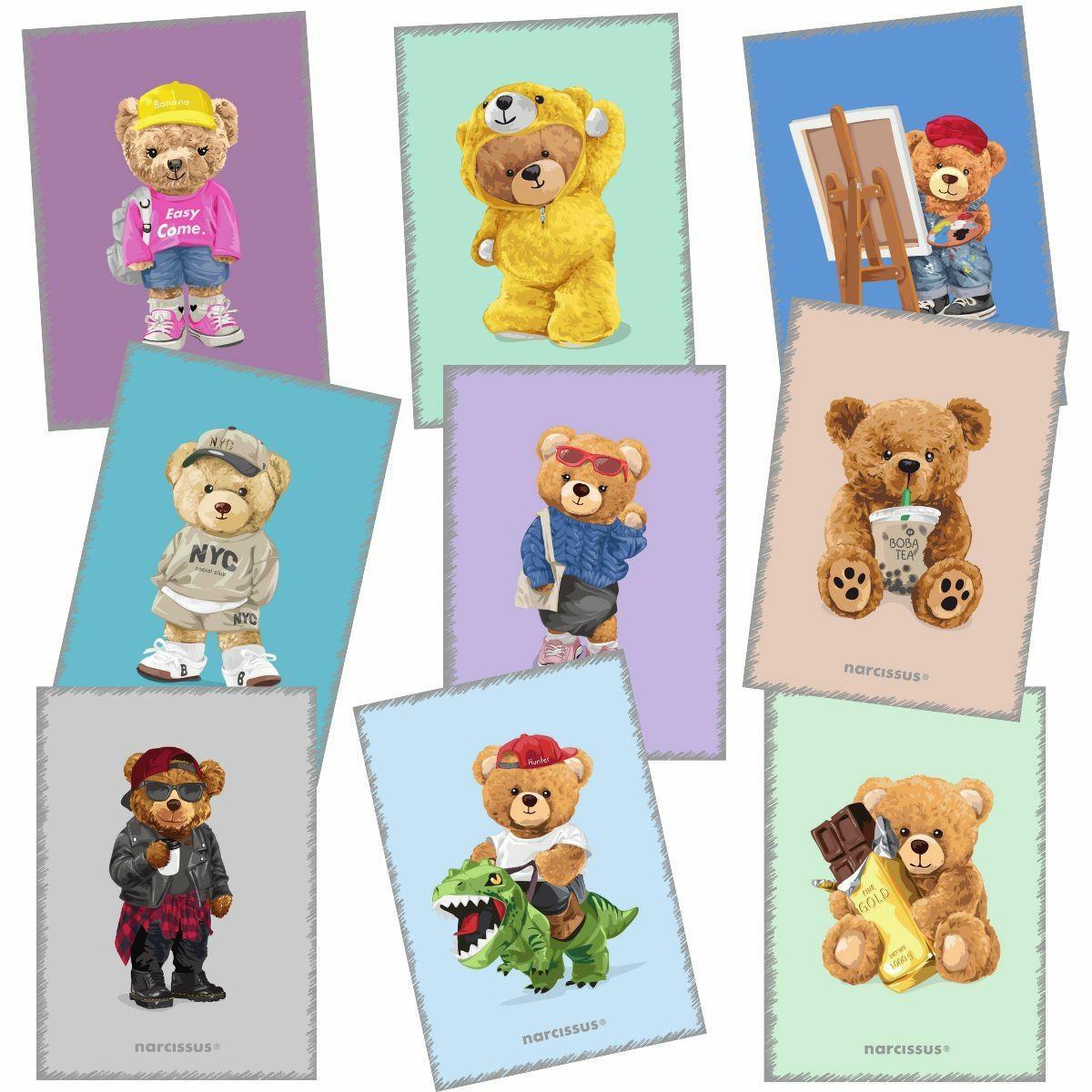 Zeszyt A5/60k kratka PP Narcissus Teddies Sztuka Rodzinna