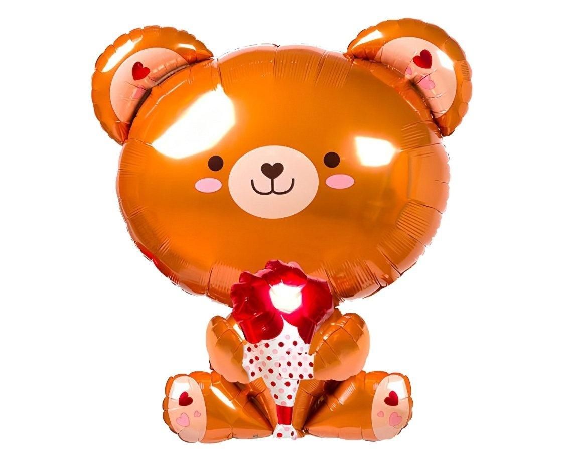 Balon foliowy Miś z różą 51x48cm FG-MRF1 GoDan