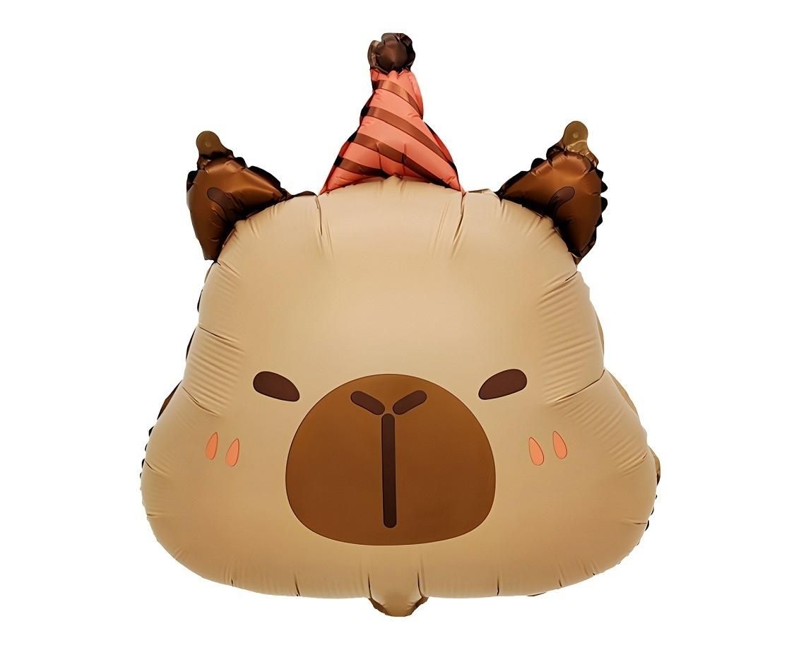 Balon foliowy Kapibara urodzinowa (głowa) 48x38cm FG-KAF3 GoDan
