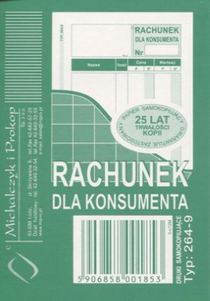 Rachunek dla konsumenta MiP 264-9 A7
