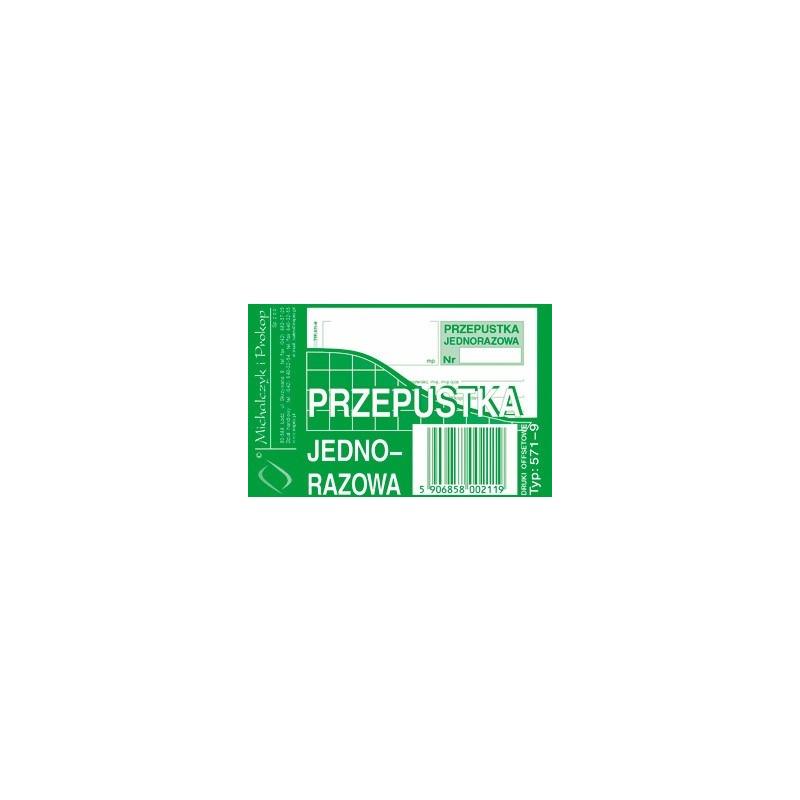 Przepustka jednorazowa MiP 571-9 A7