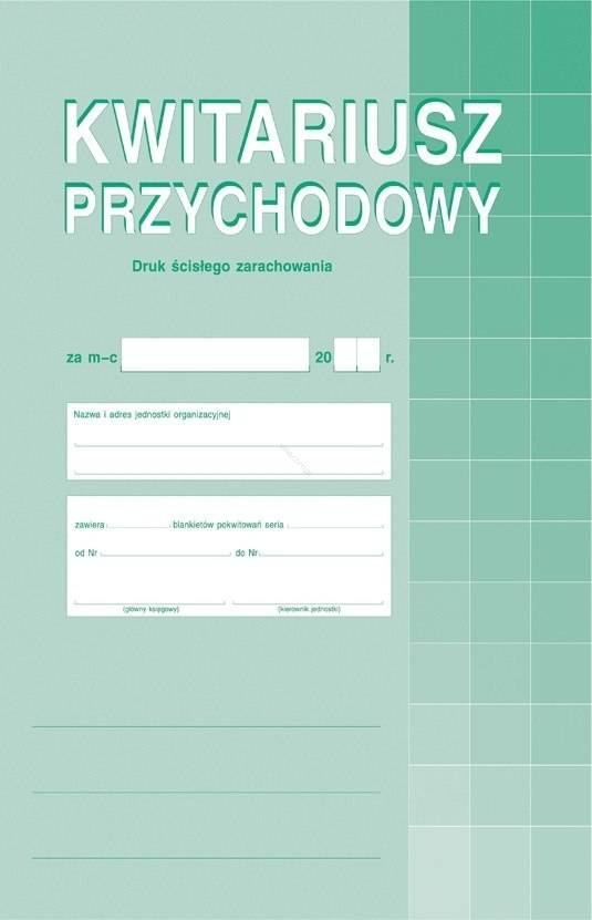 Kwitariusz przychodowy numerowany MiP 400-1 A4