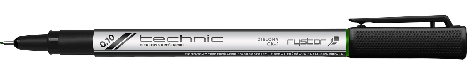 Cienkopis kreślarski Rystor Technic 0,1mm zielony