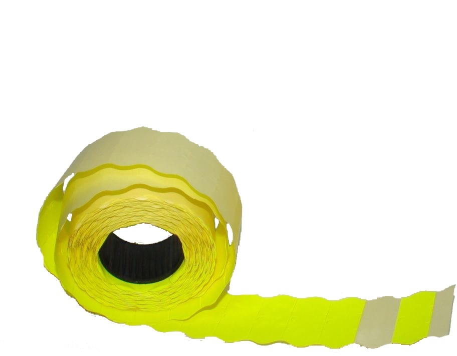 Taśma do metkownicy (5) dwurzędowa fala (26x16) fluor żółta ( METO ) Kal-Pack