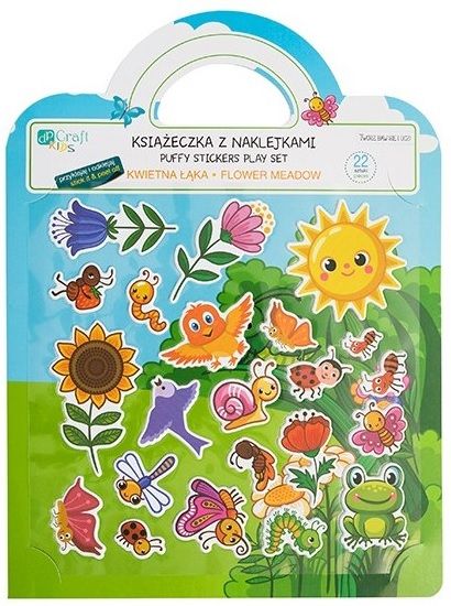 Książeczka z naklejkami wielokrotnego użytku - Kwietna łąka KSPI-441 Dalprint