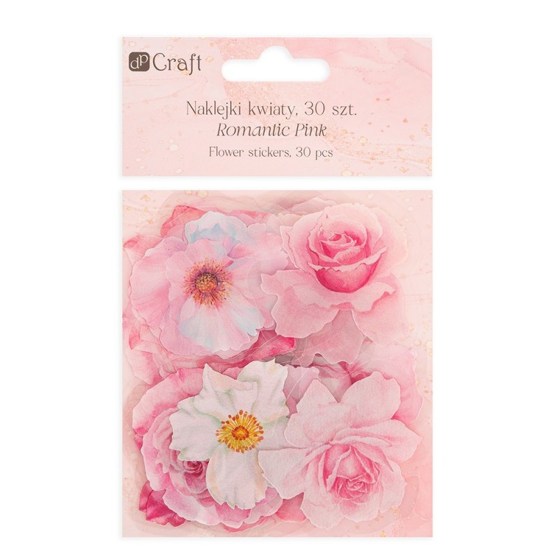 Naklejki PET - Kwiaty (30szt) - Romantic Pink DPNK-264 Dalprint
