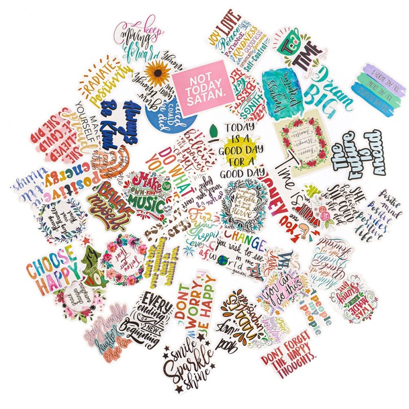 Naklejki winylowe - Slogany motywacyjne 5-8cm 50szt DPNK-274 Dalprint