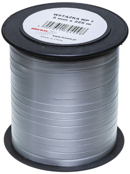 Wstążka plastikowa 5mm x 225m biała  WP1 Brewis