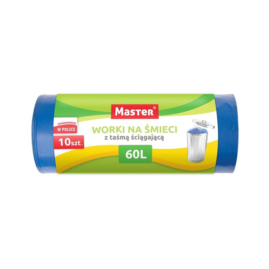 Worki na śmieci  60l. z taśmą a"10 Master niebieskie S-030 IKA