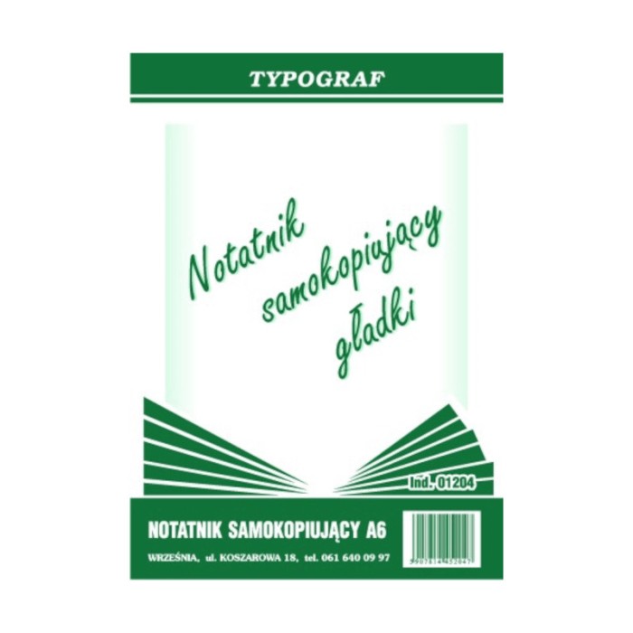 Notatnik samokopiujący (gładki) Typograf A6