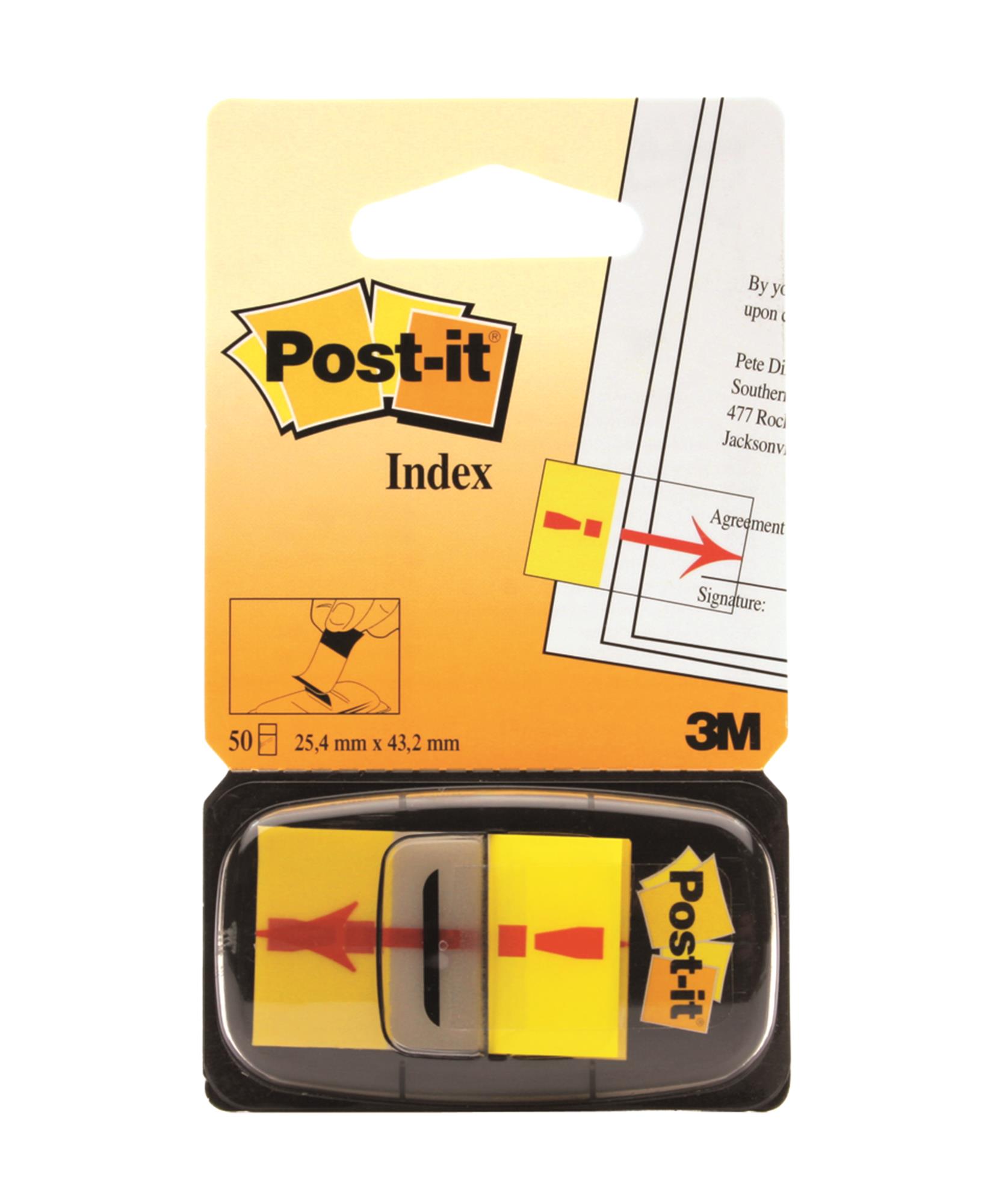 Zakładki Post-it wykrzyknik 25,4x43,2mm 50szt.