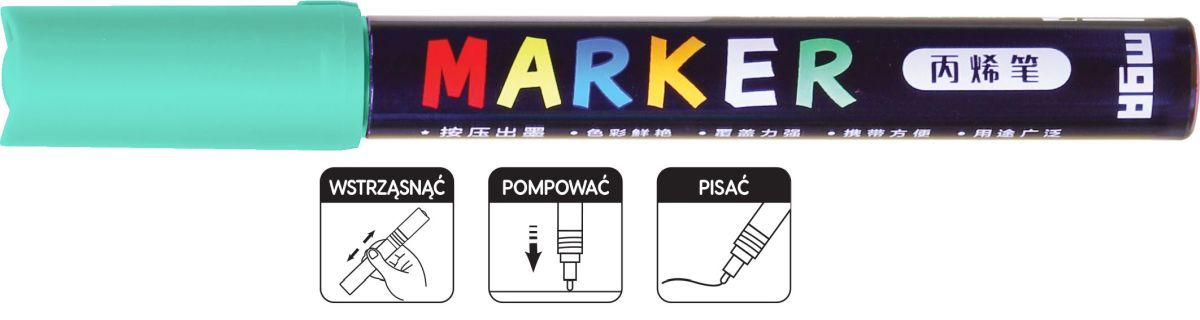 Marker akrylowy 1-2mm jasnozielony MG APL501-50