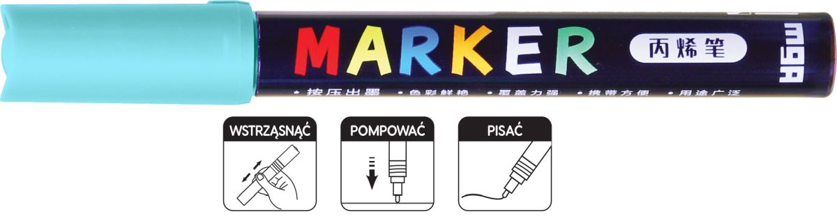 Marker akrylowy 1-2mm niebieski wodny MG APL610-30