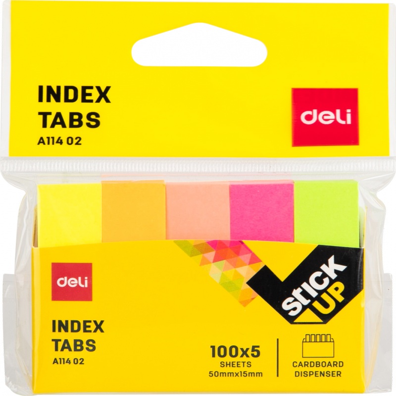 Zakładki indeksujące papierowe 50x12mm mix kol. DELI EA11402 WPC