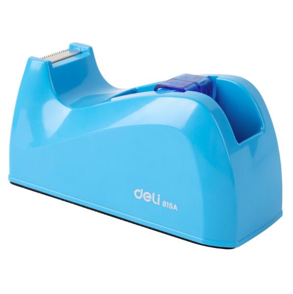 Podajnik do taśmy klejącej Deli seria RIO niebieski E815A_BLUE WPC