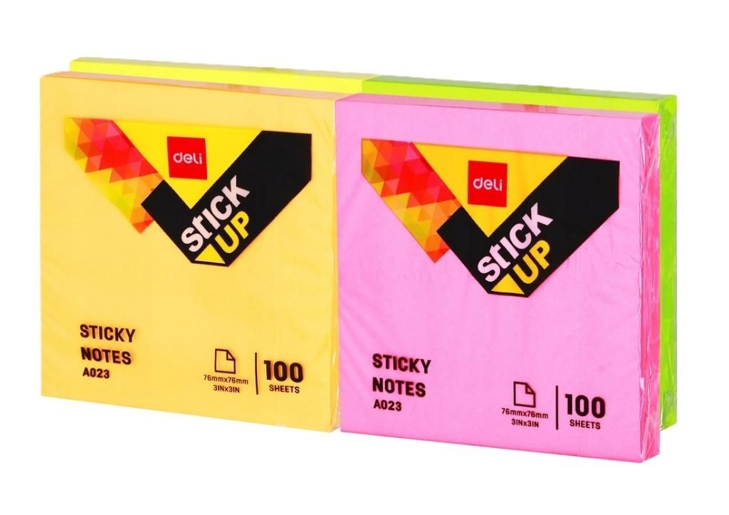 Notes samoprzylepny Deli 76x76mm 100k. mix kolorów EA02303 WPC