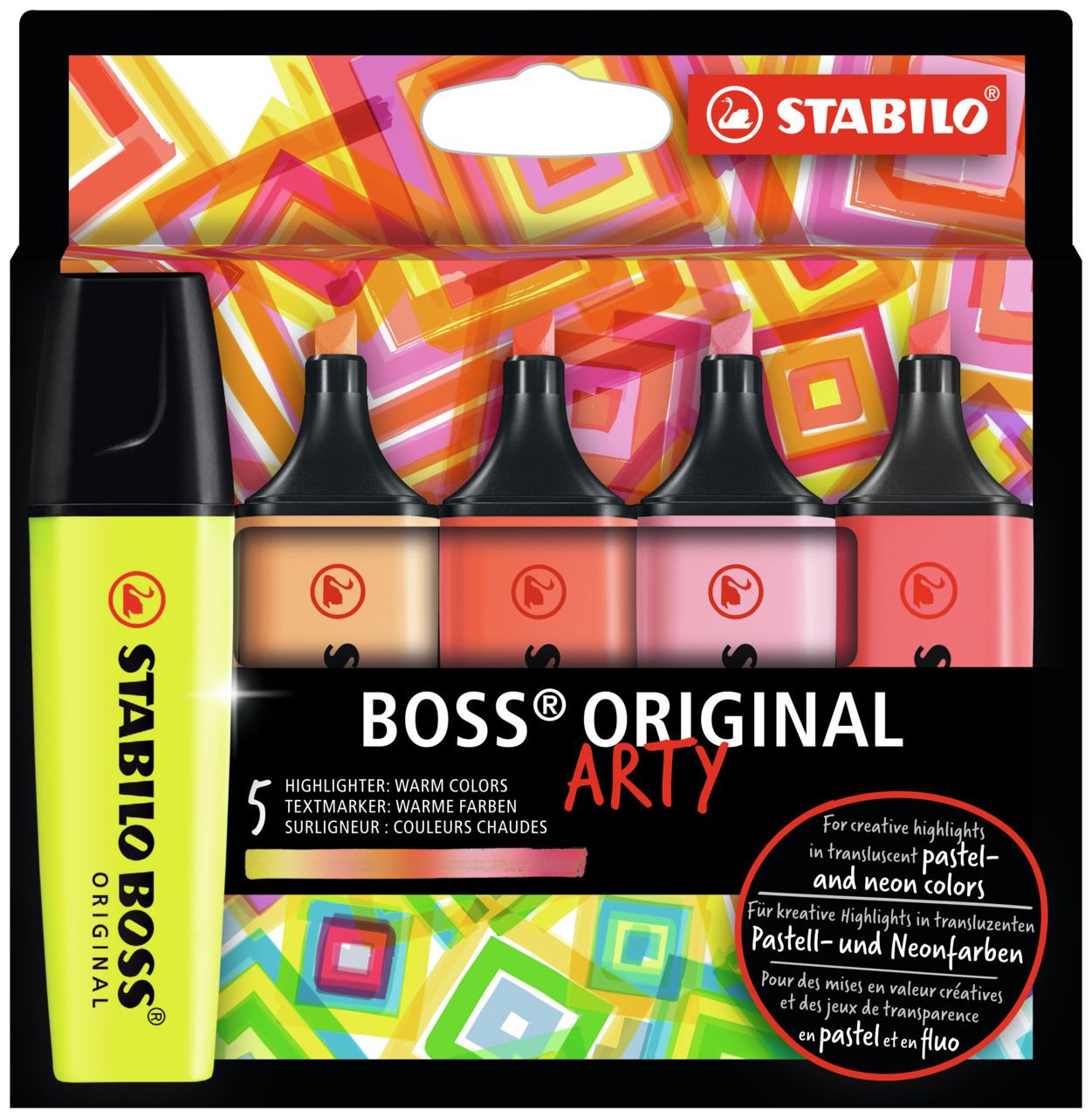 Zakreślacz Stabilo Boss Arty 5szt. Warm