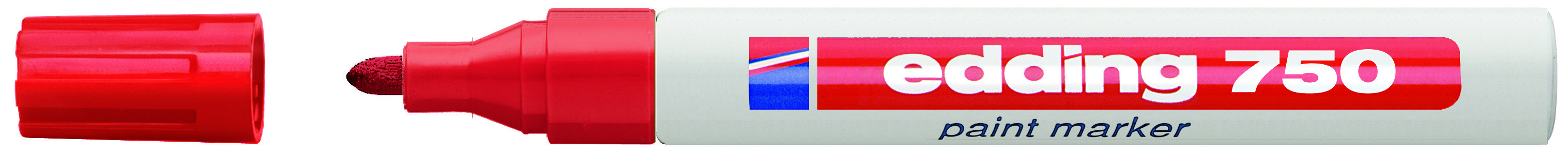 Marker lakierowy Edding 750 okrągły czerwony