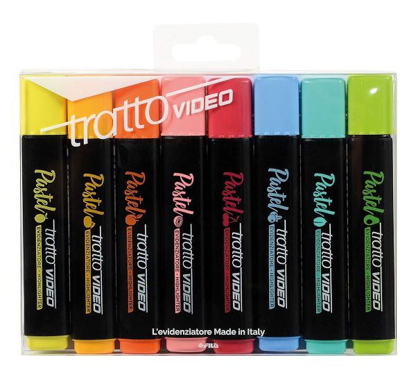 Zakreślacz pastel Tratto Video (8) 838000 Fila
