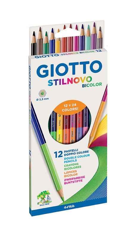 Kredki 12kol.Giotto dwustr. Lyra