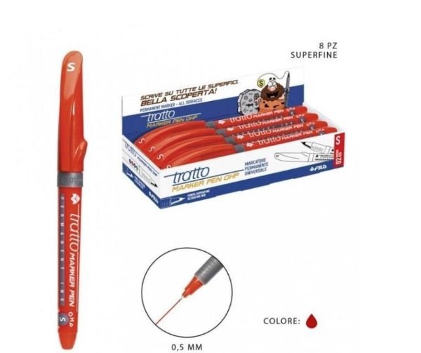 Marker OHP (S) 1,0mm 02 czerwony Tratto 806902 Fila